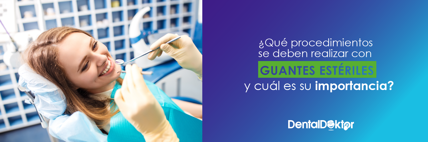 ¿Qué procedimientos se deben realizar con guantes estériles y cuál es su importancia?