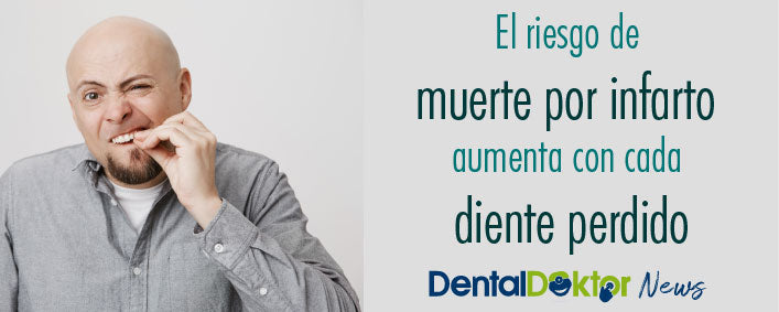 El riesgo de muerte por infarto aumenta con cada diente perdido