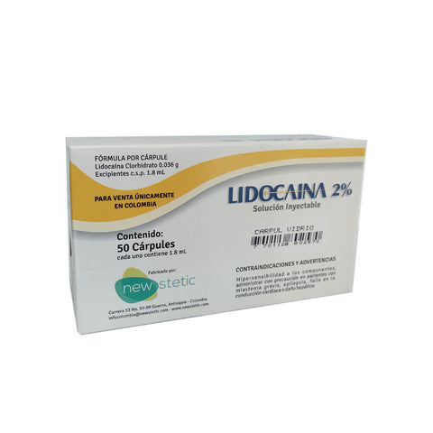 ANESTESIA LIDOCAÍNA 2%