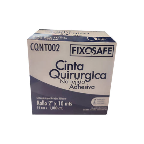 CINTA QUIRÚRGICA NO TEJIDA ADHESIVA ROLLO 2 x 10 Mts FIXO SAFE
