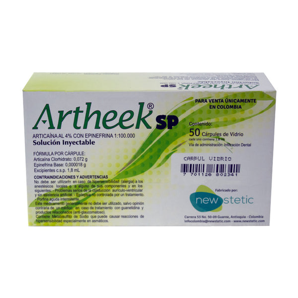 ARTEEK ANESTESIA ARTICAÍNA AL 4% EPINEFRINA 1:100.000
