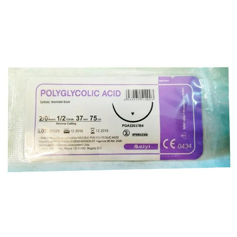SEDA SUTURA POLYGLYCOLIC ACID ABSORBABLE 3.0 CAJA X12 SOBRE