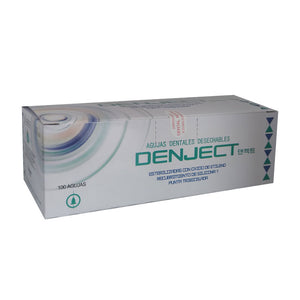 DENJECT - CORTAS AGUJAS DENTALES Cal. 30G x 21mm de Longitud Caja x 100