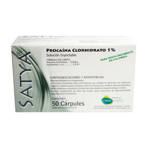 PROCAINA AL 1% SATYA CARP VIDRI CAJ X50 NEW STETIC